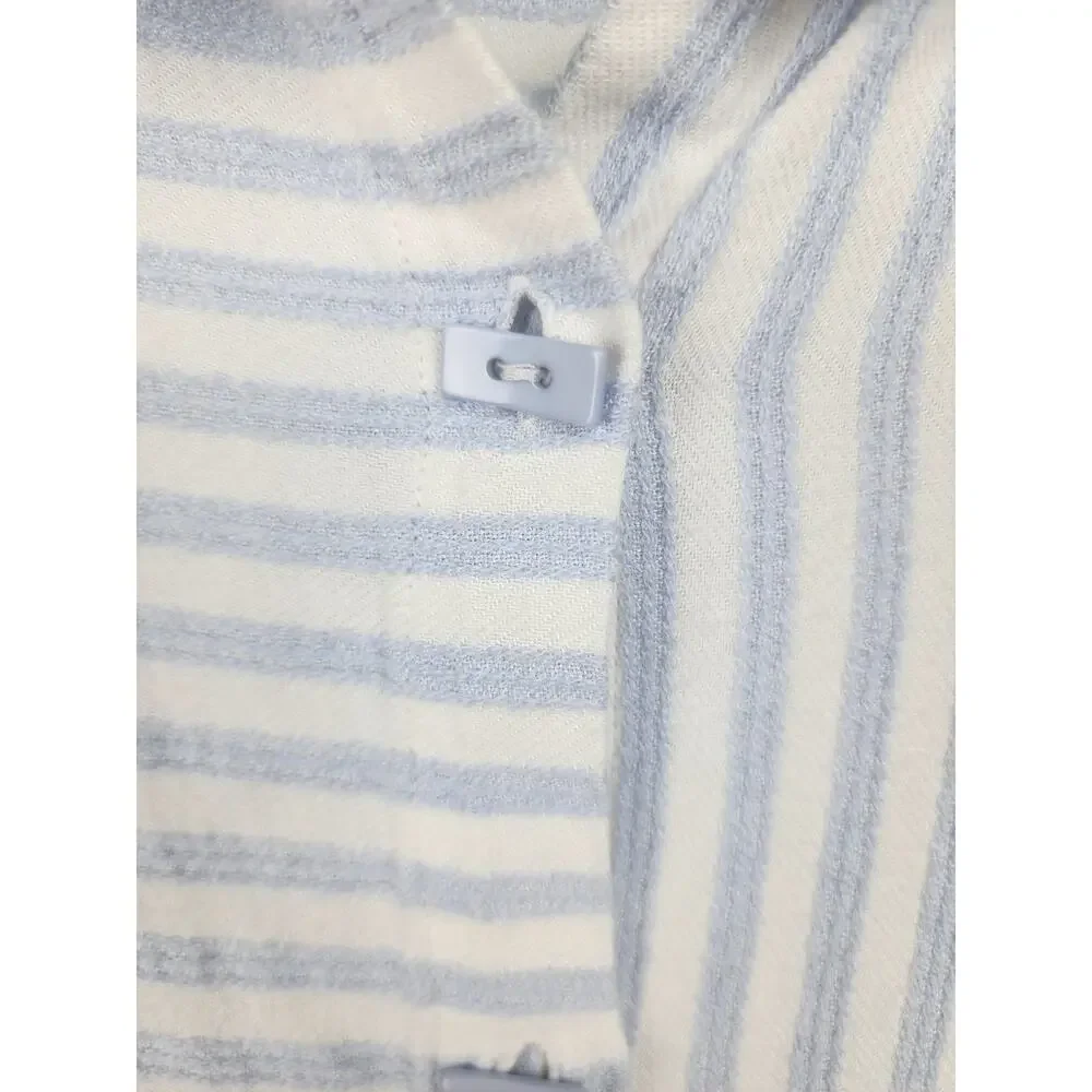 Soft surroundings Shirt Women 1X Striped Asymmetrical Hem button-up handkerchief